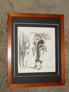 Sharp Bette Davis Framed Artwork from Twos Company by Al Hirschfeld 