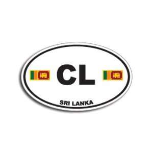  CL SRI LANKA Country Auto Oval Flag   Window Bumper 