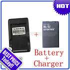 BL 5J Battery+home wall Charger For Nokia 5800 5230 5233 5235 N900 X6 