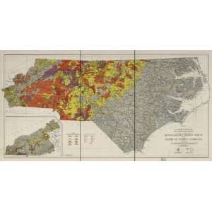  1934 map of Soil erosion, North Carolina