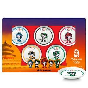 Beijing 2008 FUWA Mascots Coaster 5 Piece Set (Multi, One 