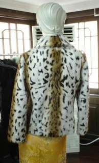 BRAND NEW SPOTTED GOAT FUR JACKET FOR WOMEN  