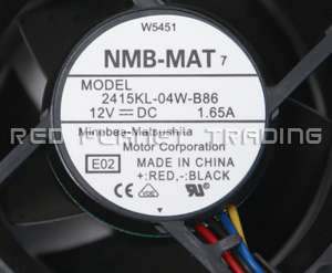   Minebea   Matsushita 12V 1.65A DC Fan 60mmx38mm 2415KL 04W B86  