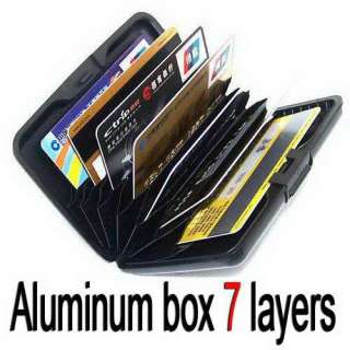 New Design 7 pocket Aluminum ID Card Holder Credit Card Wallet 
