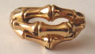   Gold Tone Squared Shank Ring SIZE 7 Patent Filed 1960 Unusual  