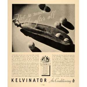  1935 Ad Kelvinator Air Conditioning Refrigeration Peas 