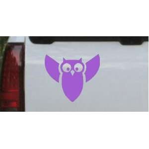 Purple 10in X 8.7in    Native American Owl Animals Car Window Wall 