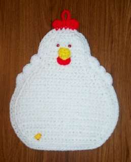 THIS DECORATIVE CHICKEN POTHOLDER WILL ADD A BIT OF WHIMSY TO YOUR 