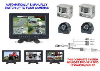 Highest quality rear view system includes TWO C O L O R CCD surface 