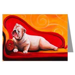  Bulldog Half Face Notecard Set
