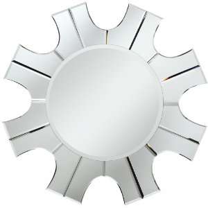  Frameless Wall Mirror in Sunburst Design