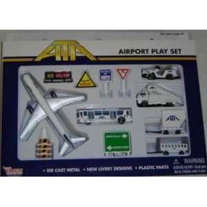  12 pc Airline Play Set ATA Airlines 
