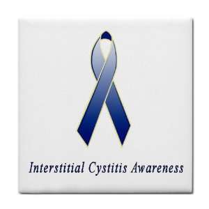  Interstitial Cystitis Awareness Ribbon Tile Trivet 