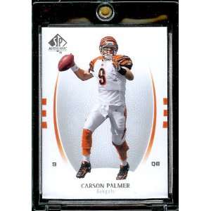  2007 SP Authentic # 16 Carson Palmer   Bengals   NFL Trading 