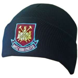  West Ham United FC. Knitted Hat   Black