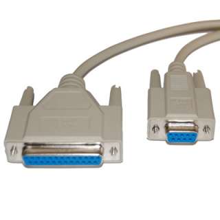 6ft DB9 Female to DB25 Female AT Modem Serial Cable  