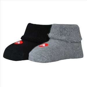  Airwalk cotton socks baby booties gray/black 2pairs Baby