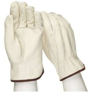 West Chester 990K A Leather Glove, Shirred Elastic Wrist Cuff, 10 