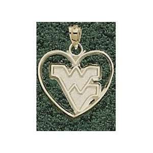  Anderson Jewelry West Virginia Mountaineers Heart Gold 