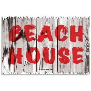  Beach House Aluminum Sign 