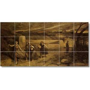 Jean Corot Religious Shower Tile Mural 29  12.75x25.50 using (18) 4 