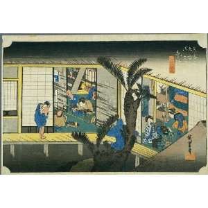   Reproduction   Ando Hiroshige   24 x 16 inches   36th station, Akasaka