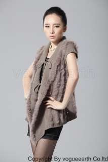 9170 new real knitted rabbit fur+wool line 6 color vest/jacket/sweater 
