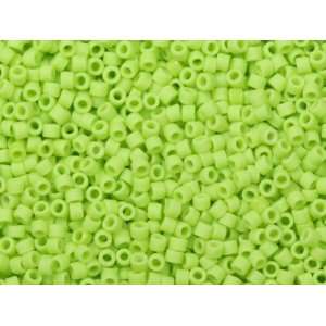    8g Opaque Matte Lime Green Delica Seed Beads Arts, Crafts & Sewing