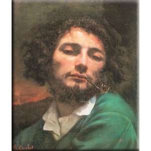   Portrait 14x16 Streched Canvas Art by Courbet, Gustave