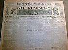 1931 & 1935 newspapers INDEPENDENCE DAY HEADLINES July 