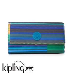 Womens Kipling Brownie Wallet   Summer Stripe  