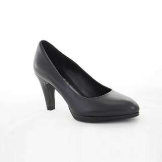 Ecco Women Junction 80Mm Black Leather Heels  