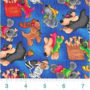  45 Wide Howl o ween   Blue Fabric By The Yard Arts 
