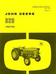 John Deere Model 820 Tractor Operators Manual JD  