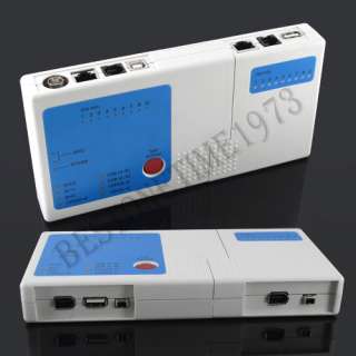 RJ45 RJ11 BNC USB LAN Network Phone Cable Tester 875  