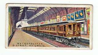 1924 Card METROPOLITAN DISTRICT RAILWAYS Electric Train London 