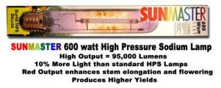 SUNMASTER 600 WATT 4 PCS Grow Light Lamps Bulbs HPS 600w w Super 