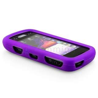 Purple Silicone Rubber Soft Gel Skin Phone Case Cover For Samsung 