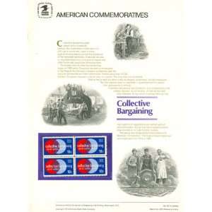   of 4 MNH Stamps Collective Bargaining Issued 1975 