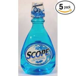  Scope Mouthwash, Cool Peppermint 33.8 Oz / 1 L (Pack of 5 