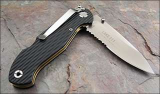 CRKT Lake 111 Black Aluminum Handles L.B.S. Safety Combo Edge Knife 