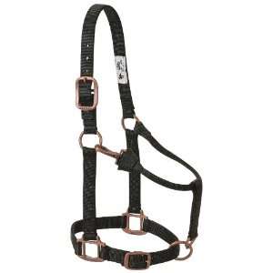  Copper Creek Adjustable Nylon Halter   Black Sports 