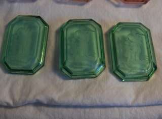 Up for sale are 6 rectangular crystal glass salts (2.25” x 1.50 