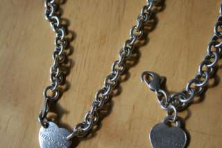Tiffany & Company heart bracelet and necklace, both sterling 925 