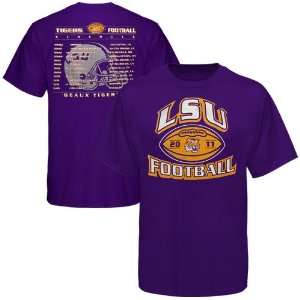 NCAA LSU Tigers 2011 Football Schedule T Shirt   Purple  