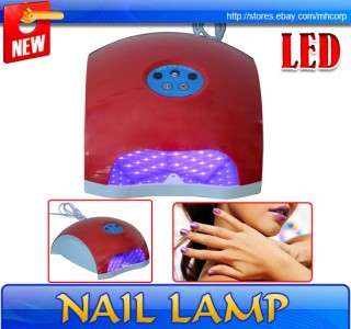 New 10W Gel UV Nail Lamp LED Light Dryer With Set Time Red 