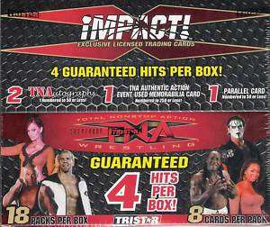 2008 TNA IMPACT WRESTLING HOBBY BOX 4 HITS PER BOX  