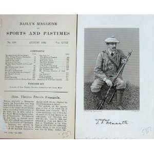  Antique Portrait 1892 Thomas Francis Fremantle Sport