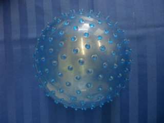 NEW BODY FITNESS EXERCISE MASSAGE BALL BLUE WITH SPIKES  