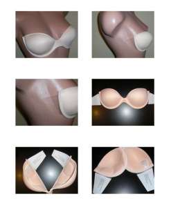 New HOT STRAPLESS BACKLESS BRA Reusable silicone A,B,CD  